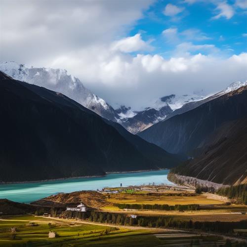的神秘风光：强巴林寺、雅鲁藏布江大峡谷、然乌湖